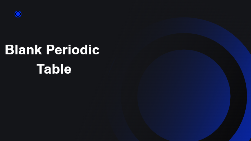 Blank Periodic Table