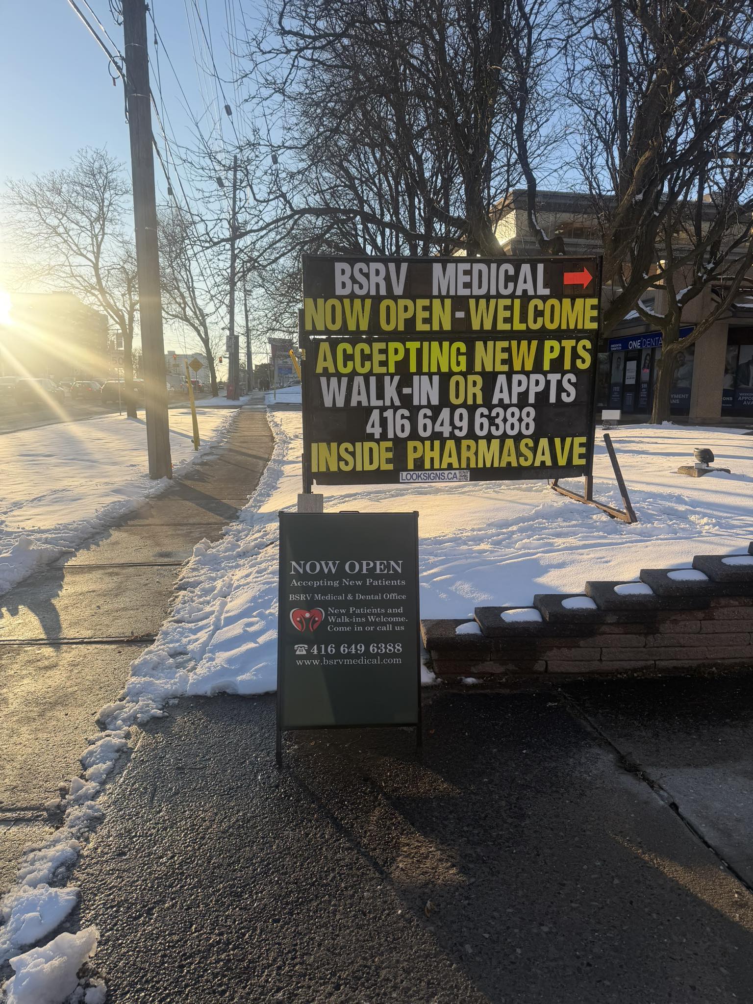BSRV Medical Clinic Street Sign